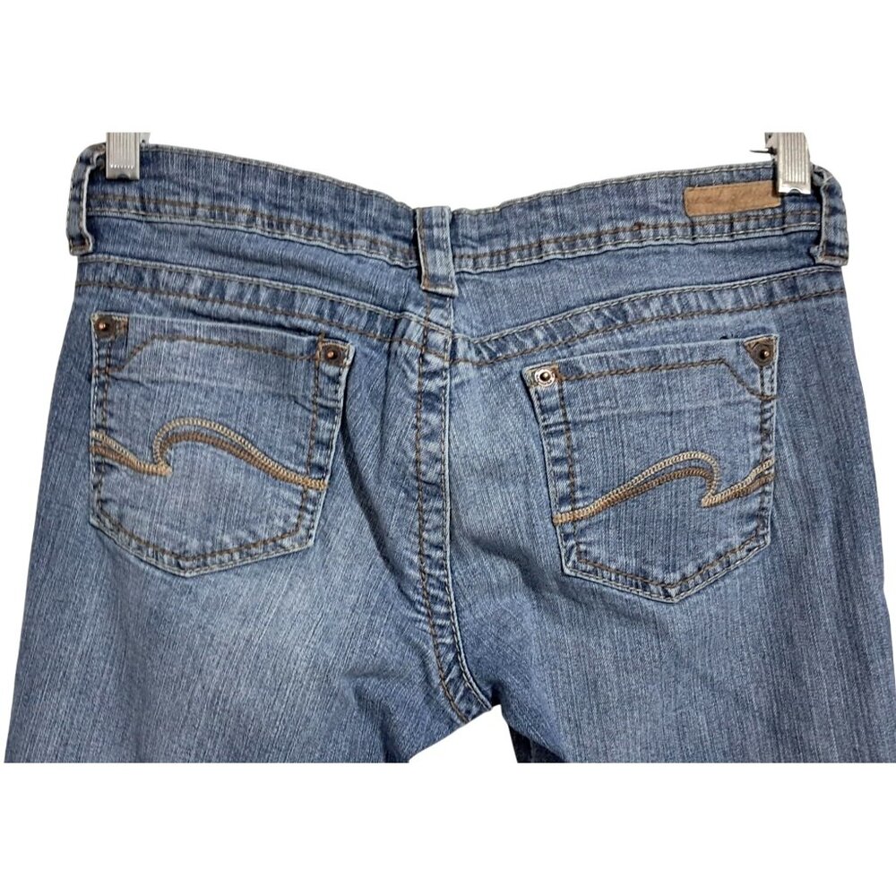 Y2K Underground Soul Womens Low Rise Flare Jeans Size 9 Medium Wash Denim 90s - Picture 4 of 7